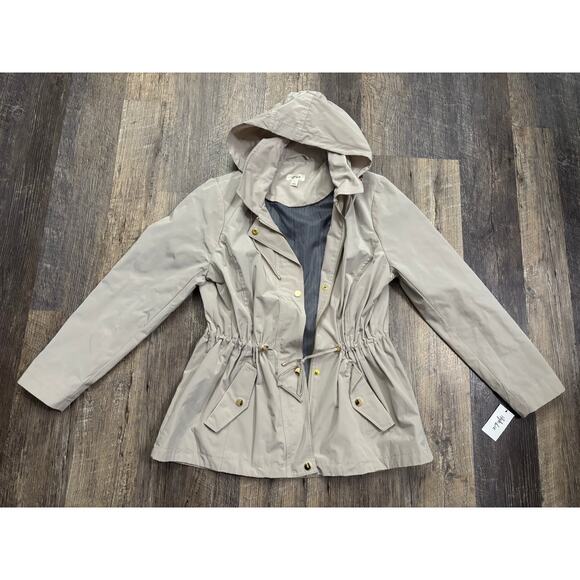 Style & Co Women's Beige Hooded Jacket Size Large - Picture 1 of 5